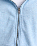 Lydia Zip Hoodie Light Blue
