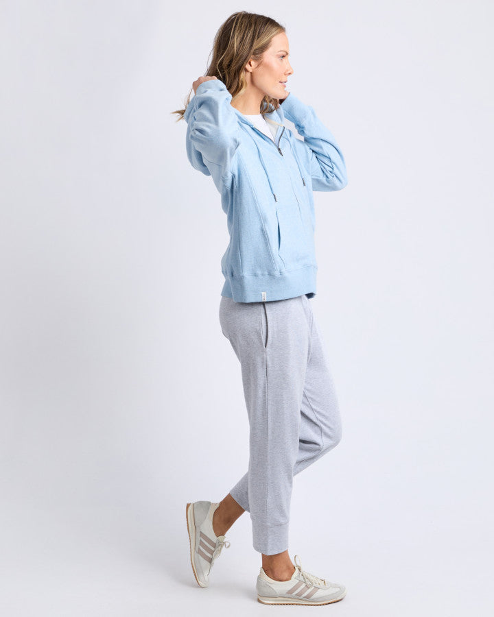 Lydia Zip Hoodie Light Blue