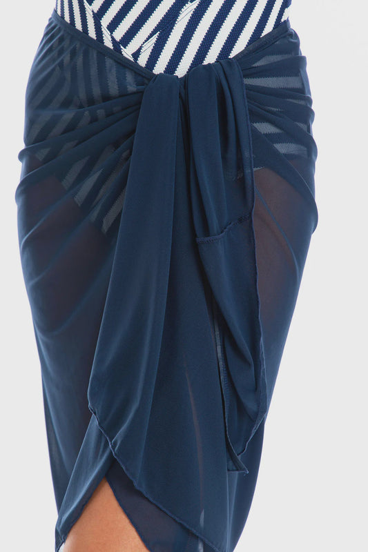 Navy Mesh Sarong