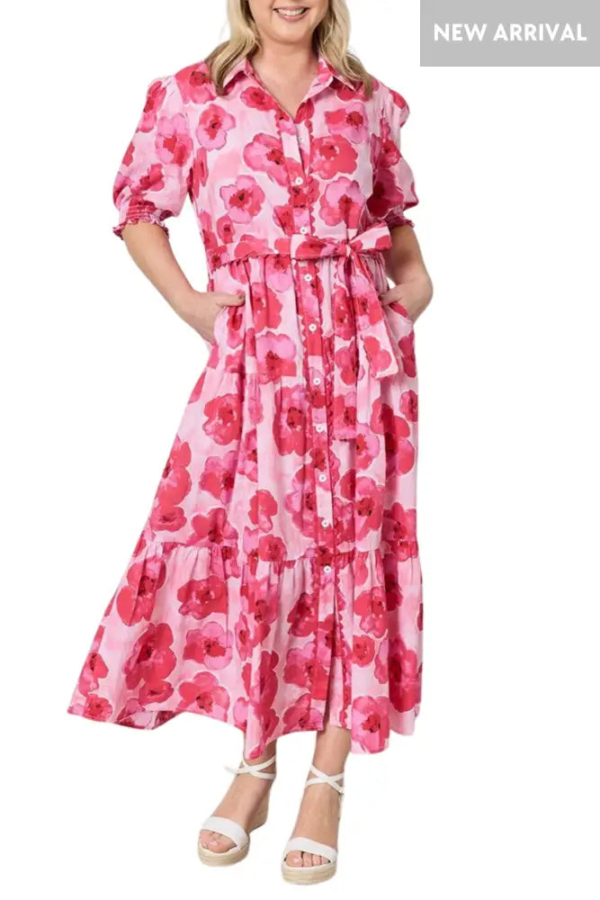 Pink Poppies Dress