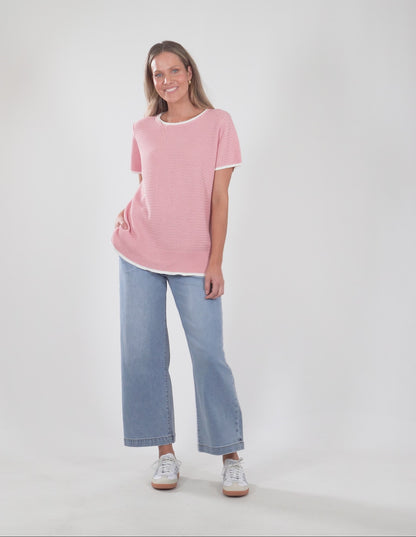 Camellia Short Sleeve Knit Blush