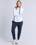 Veronica Rib LS Tee White