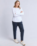 Veronica Rib LS Tee White